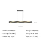 Modern Steel LED Pendant Lights Acrylic Lustre Hanging Lamp for Dining Room