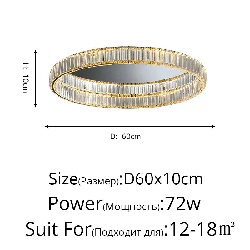 Crystal LED Ceiling Chandeliers: Modern Living Room Dining Room Pendant Lamp