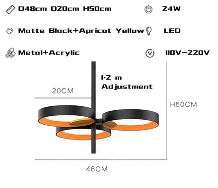 Modern LED Pendant Lamp for Living Room Dining Table Lighting