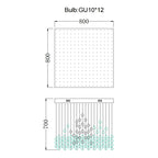 Stone Crystal LED Chandelier: Modern Luxury Lighting Fixture for Living Room Decor