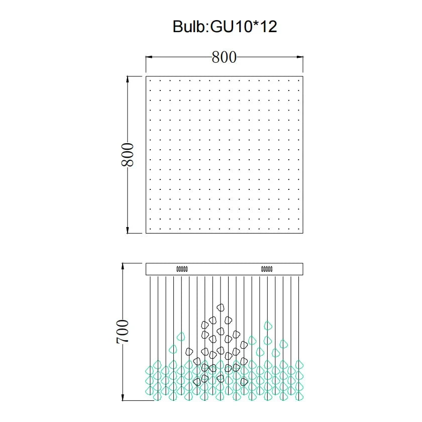 Stone Crystal LED Chandelier: Modern Luxury Lighting Fixture for Living Room Decor