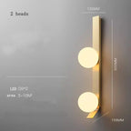 Glass Ball Nordic Wall Lamp for Living Room Bedside Study Balcony