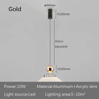 LED Bedside Lifting Chandelier – Modern Minimalist Nordic Pendant Light for Home Décor