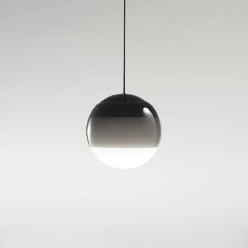 Modern Gradient Glass Ball LED Pendant Light - Creative Balloon Suspension