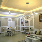 Spark Ball Chandelier: Nordic Taraxacum Star Fireworks Pendant for Hotel Lobby Staircase