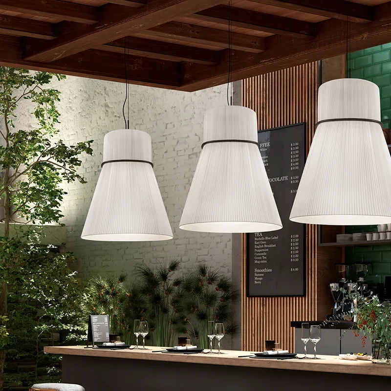 Folie Pendant Light: Modern Fabric Lampshade for Bedroom & Dining Room