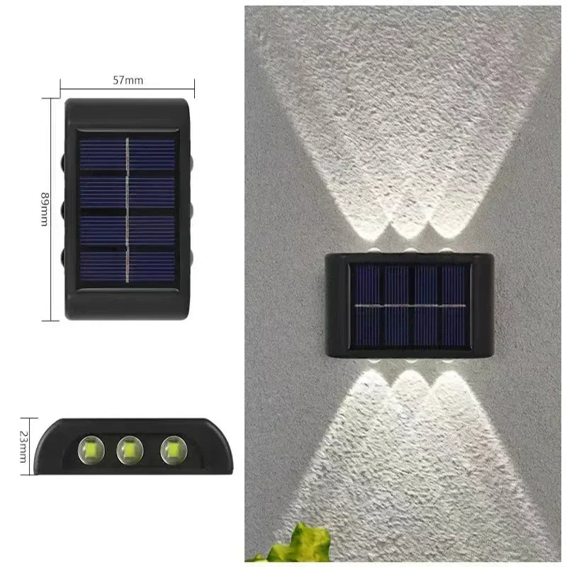 Solar Wall Lamp: Outdoor Waterproof Up/Down Lighting for Garden, Street, Landscape, Balcony