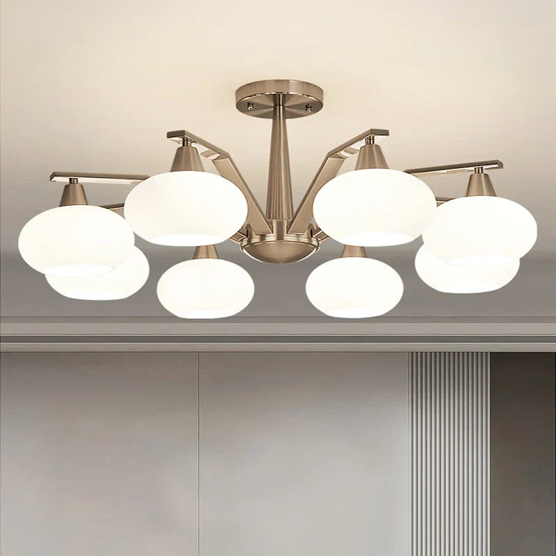 Modern Nickel LED Chandelier Light for Living, Dining, Bedroom - Luminaire