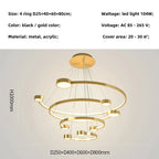 LED Ring Chandelier: Modern Nordic Hanging Light for Dining, Living Room, and Lobby