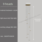 LED Chandelier for Revolving Staircase | Loft Villa Ceiling Hanging Lamp