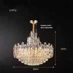 Modern Luxury Crystal Chandelier for Duplex Living Room, Dinning Decor Suspended Light