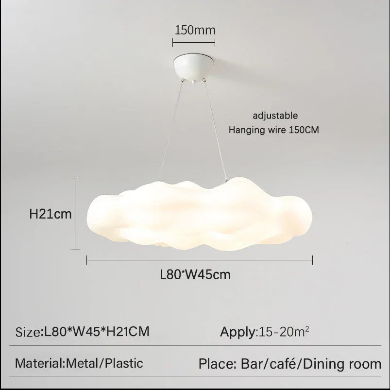 Acrylic Cloud LED Ceiling Chandelier for Living Room and Bedroom