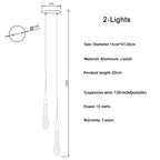 Crystal LED Chandelier: Modern Loft Art Pendant Lighting for Restaurant, Bar, Staircase