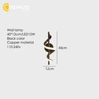 Gold Copper LED Wall Sconce for Bedroom Living Room Hallway