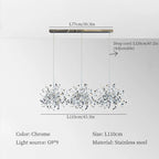 Stainless Steel Hanging Lamps for Ceiling Bar Pendant Lights Restaurant Luxury Chandelier