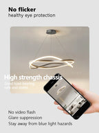 Modern Chandelier Ring Lamp Electric Home Lighting Master Bedroom Decor
