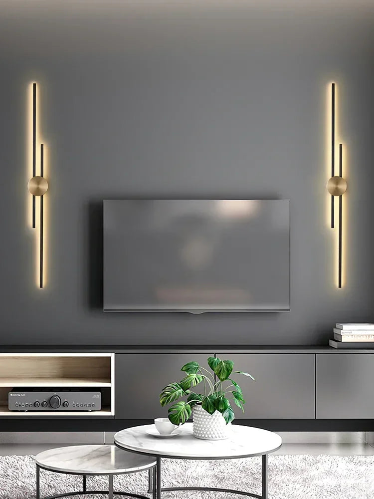 Minimalist Copper Wall Light for Bedroom and Living Room