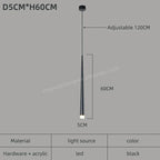 LED Conical Staircase Chandelier Pendant - Modern Duplex Loft Hanging Lights