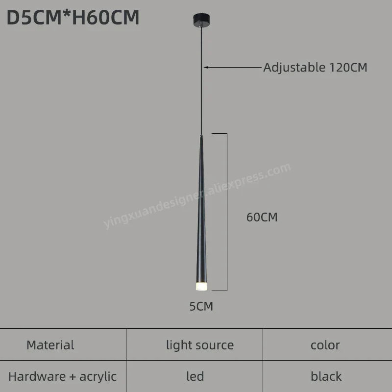 LED Conical Staircase Chandelier Pendant - Modern Duplex Loft Hanging Lights