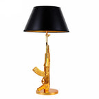 AK47 Guns Floor Lamp Electroplated Silver Golden Metal Art Deco Bedside Luxury Lamp