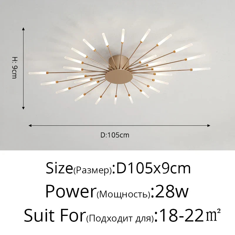 Modern Led Chandelier Fixture for Living Room Bedroom, Creative Ceiling Lamp