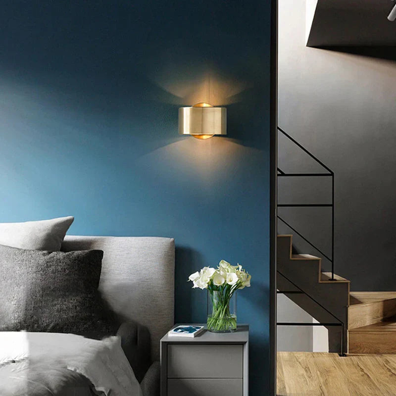 Modern Gold Metal Wall Sconce for Home Bedroom Lighting
