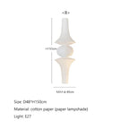 Akari Rice Paper Pendant Lamp for Living Room Bedroom - Wabi Sabi Design