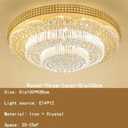Crystal LED Chandelier Cake Ceiling Lamp for Living Room Bedroom Kitchen Hotel