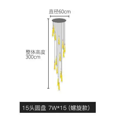 LED Ring Chandelier for Home Decor - Modern, Rotating, Indoor Lighting Solution