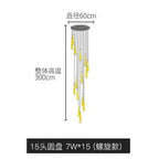 LED Ring Chandelier for Home Decor - Modern, Rotating, Indoor Lighting Solution