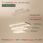 Modern LED Chandelier for Living Room by - Stylish Hanging Light Fixture for Dining and Bedroom