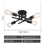 Sputnik Ceiling Chandelier: Modern Nordic Semi Flush Mount Lighting Fixture
