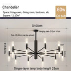 Nordic Chandeliers: Modern Living & Dining Room Pendant Lighting Fixtures