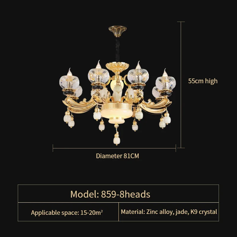 Crystal Chandelier: European Elegance for Living, Dining & Bedroom