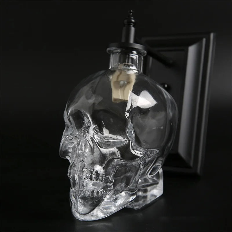 Skull Light Glass Sconce - Creative Nordic Design Wall LED Lamp