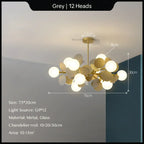 Glass Hanging Ceiling Lamp for Kids Room, Living Room, Bedroom - Modern Chandelier & Home Decor