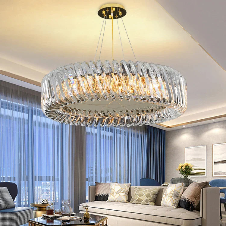 Crystal LED Ceiling Chandelier: Elegant European Home Décor Pendant Lights