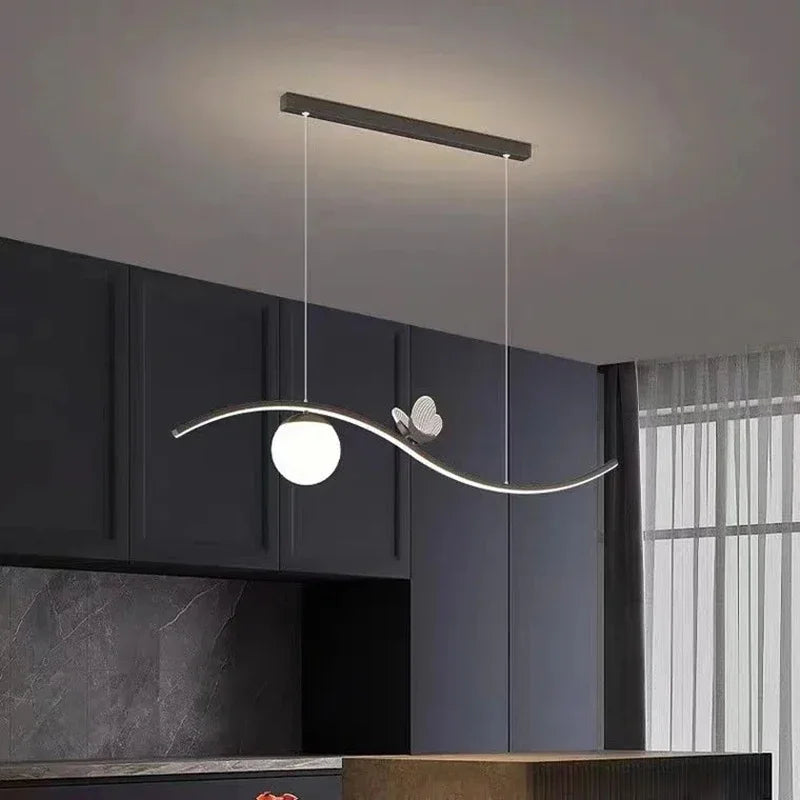 Butterfly Chandelier: Modern Minimalist Pendant Lamp for Dining Room, Study, Bar