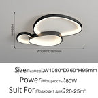 LED Ceiling Chandelier Lights with Remote Control for Living Room, Bedroom, Dining Room