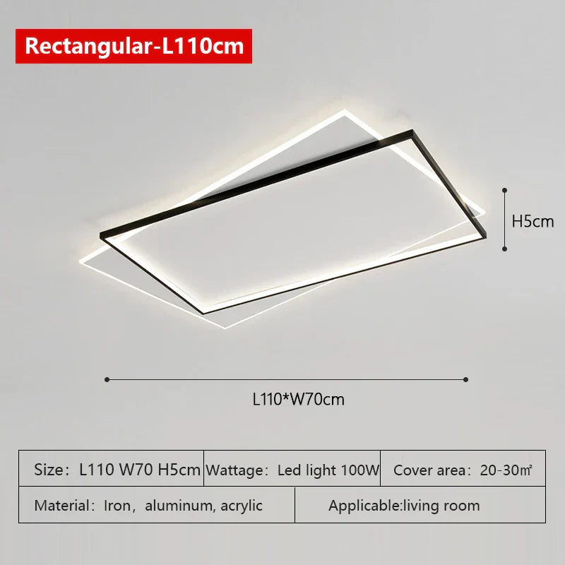 Nordic LED Ceiling Lamp for Living Room Bedroom Study Indoor Decor