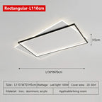 Nordic LED Ceiling Lamp for Living Room Bedroom Study Indoor Decor