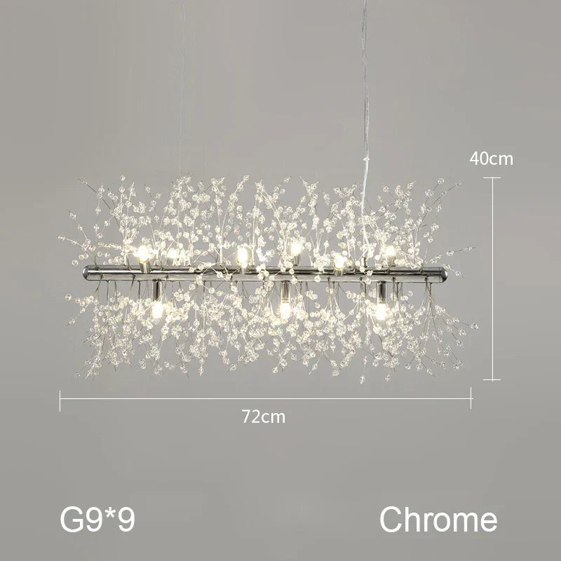 Dandelion Chandelier: Nordic Minimalist Wrought Iron LED Indoor Light for Living Room