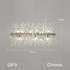 Dandelion Chandelier: Nordic Minimalist Wrought Iron LED Indoor Light for Living Room