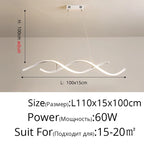 Nordic Minimalist LED Chandelier: Modern Aluminum Copper Pendant Lamp for Home Decor