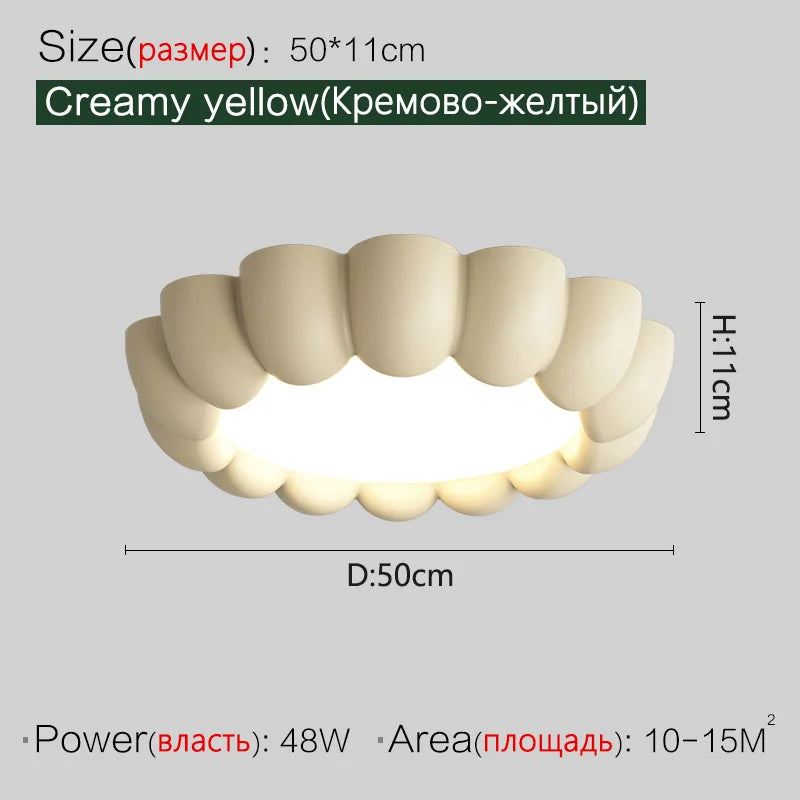 Cream Wind Bedroom Ceiling Lights - Full Spectrum Internet Celebrity Design