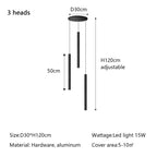 Modern Minimalist LED Stair Chandelier for Duplex Building Villa Living Room Dining Area