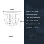 Magnolia Flower G9 LED Chandelier - White Luxury Pendant Light Fixtures