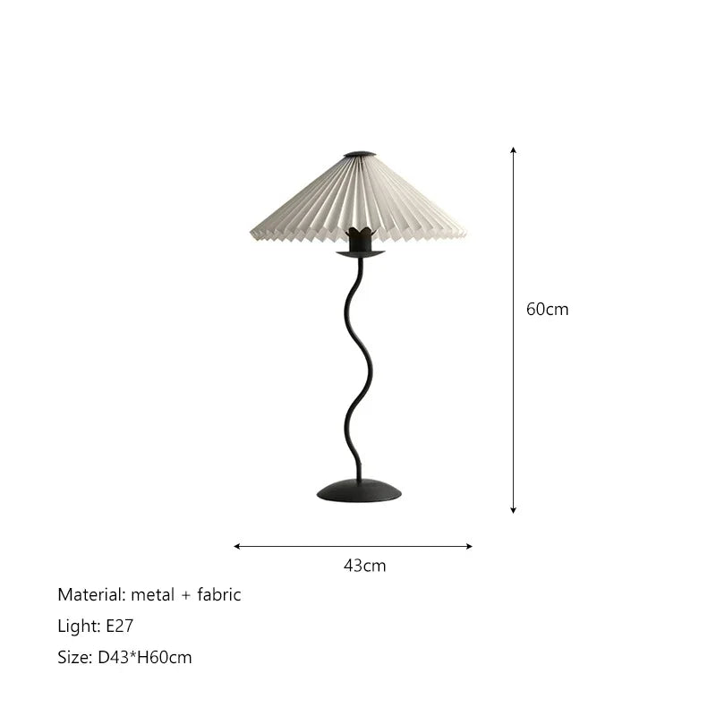 Minimalist Pleated Fabric Floor Lamp for Living Room Bedroom Décor