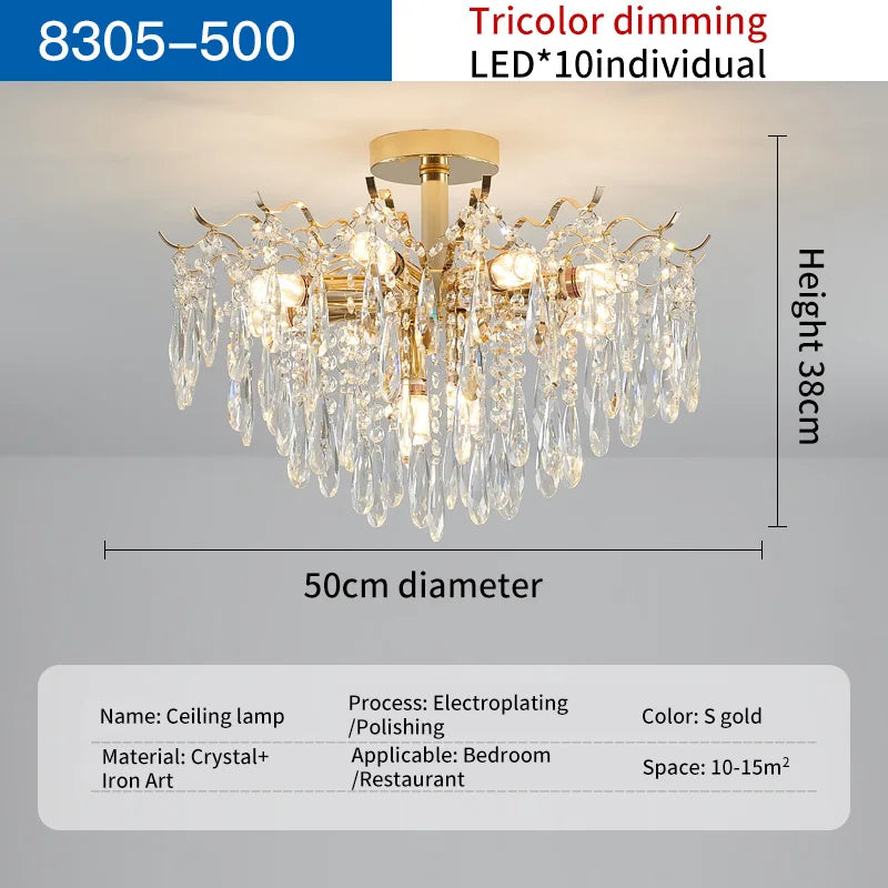 Crystal Chandelier | Luxury Living Room Light | Creative Elegant Lighting