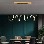 Gold Irregular LED Pendant Lights for Modern Living & Dining Room Lighting